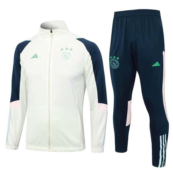 Trainingsanzug Ajax 2023-24 Weiß Blau